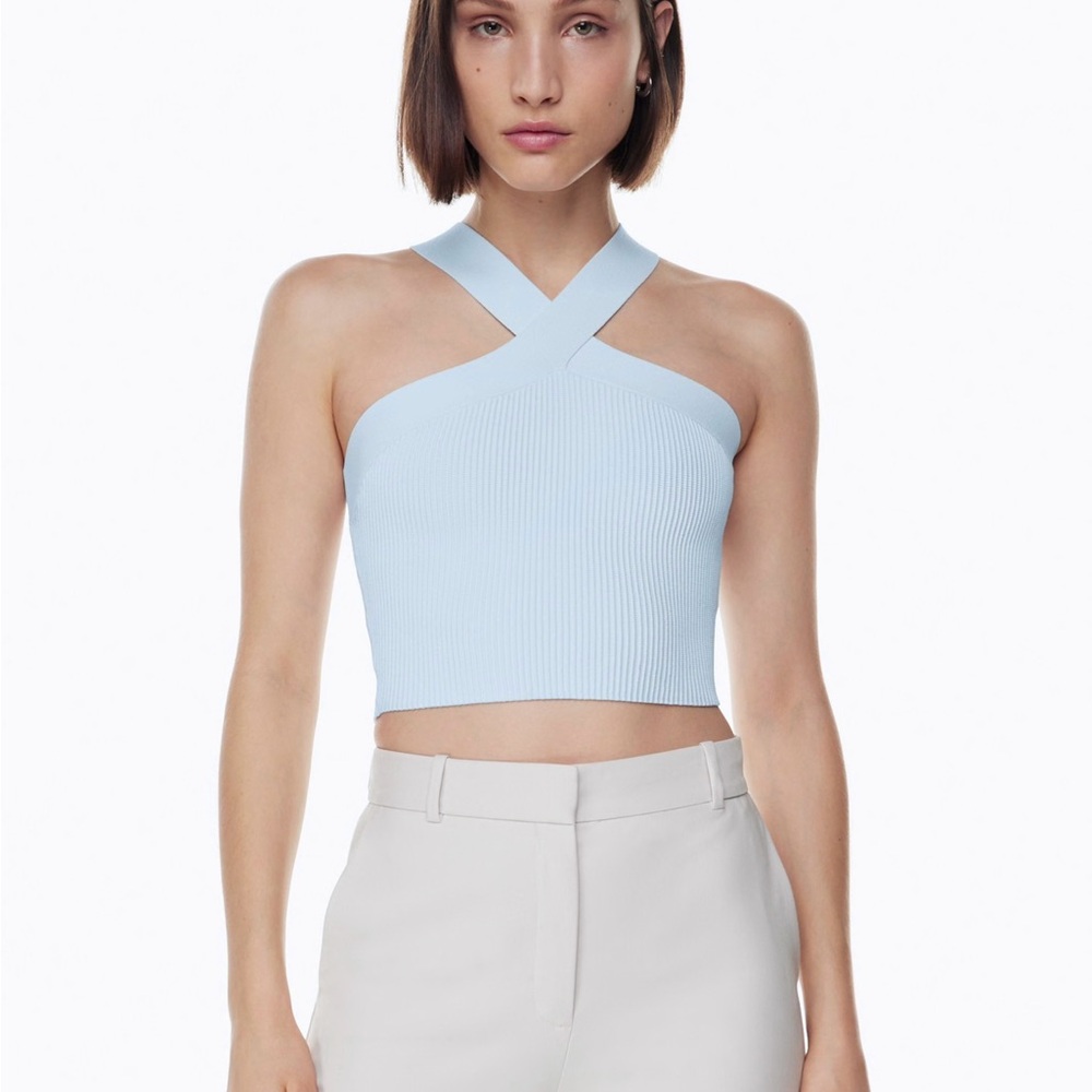 Babaton Sculpt Knit Criss Cross Cropped Tank